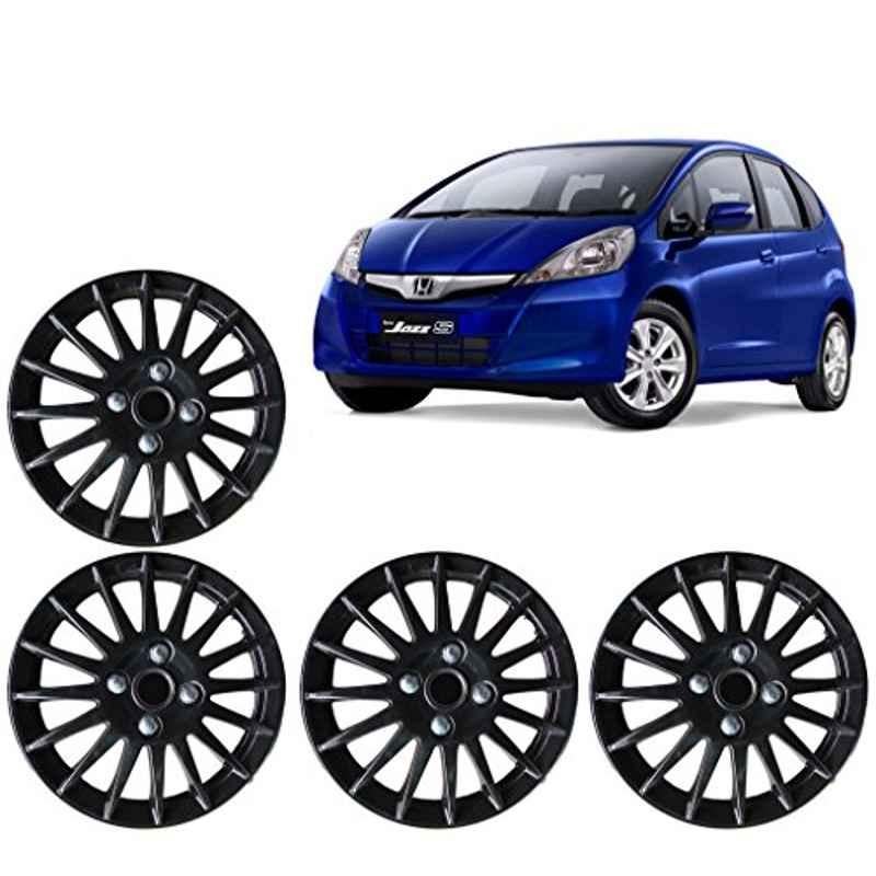 Auto Pearl 4 Pcs 15 inch Black Wheel Cover Set for Honda Jazz