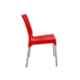 Italica Polypropylene Red Plasteel Chair without Arm, 1206-4 (Pack of 4)