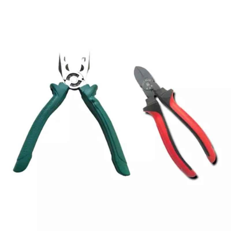 Sky Blue 2 Pcs 7.8 inch Lineman Plier Combo, SBE_PLIER_COMBO_MOD_01316