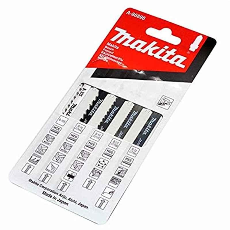 Makita 5 Pcs Black Jigsaw Blade Set, A86898
