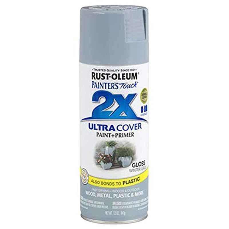 Rust-Oleum Painters Touch 12oz Winter Gray Gloss 2X Ultra Cover Spray Paint, 249089