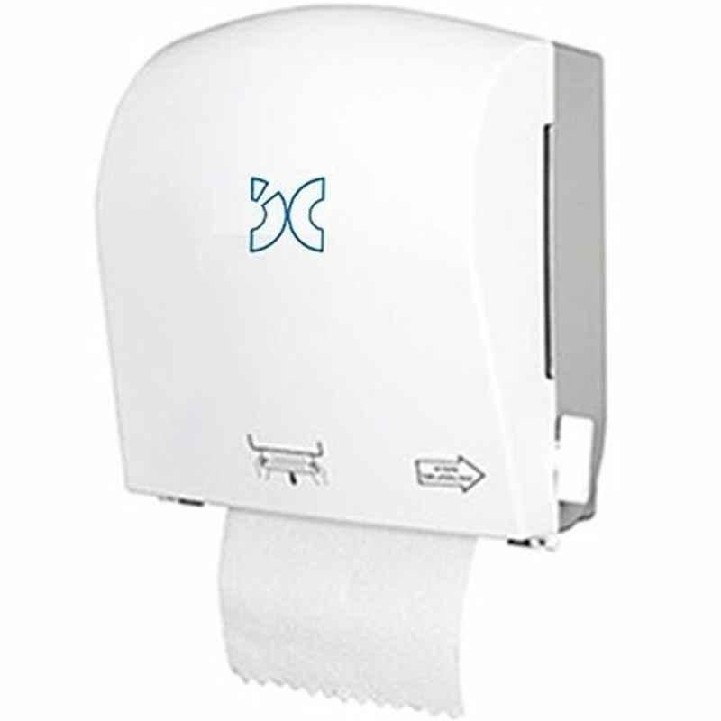 Netpak Auto Cut Towel Roll Dispenser, Plastic, White