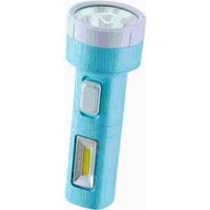 DP 5W 16cm ABS Blue Rechargeable LED Torch with Built-in Emergency Light, DP-9163