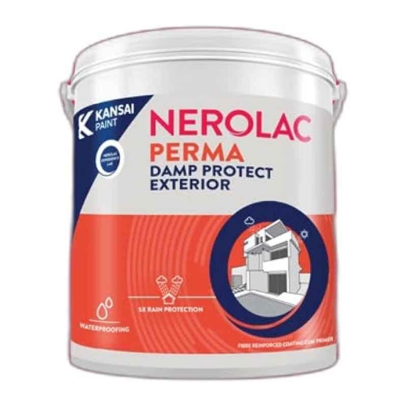 Nerolac Perma 10 Litre White Damp Protect Exterior Waterproofing Coating with Crack & Weather Resistant