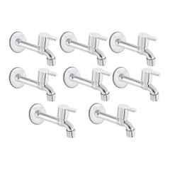 Fastgear Marc Stainless Steel Silver Chrome Finish Long Body Tap, FG932 (Pack of 8)