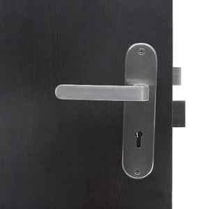 Handle Waala LB303 8 inch Stainless Steel Silver Round Ky Plate Mortise Door Lock Set