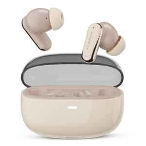 Hammer Aura v6.0 Beige Wireless Bluetooth Earbud with 50 hrs Playtime, Low Latency & Transparency Mode , HTWS005