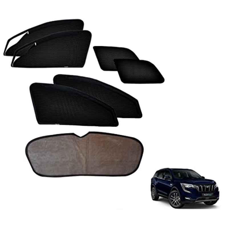 Kozdiko 5 Pcs Mesh Black Magnetic Zipper Window & Rear Car Sun Shades Set for Mahindra XUV 700, Koz-95963