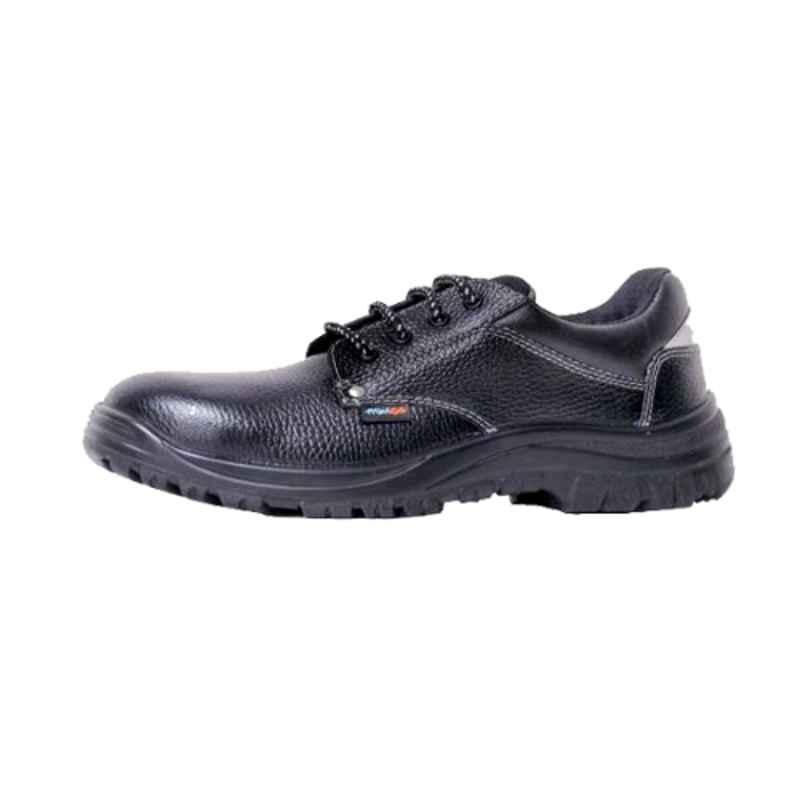 High Lite HL-803 Leather Steel Toe Black Industrial Work Safety Shoes, Size: 12