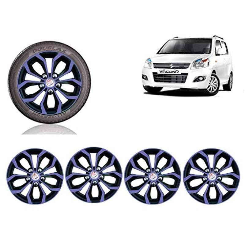 Auto Pearl 4 Pcs 13 inch ABS Violet & Black Car Wheel Cover Set for Maruti Suzuki WagonR 2013