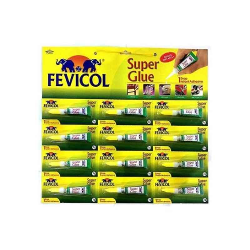 Fevicol 3g Multicolour Instant Adhesive Super Glue, 336.57180321.18 (Pack of 12)
