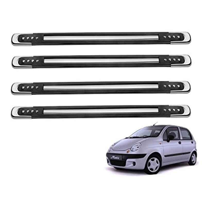 Kozdiko 4 Pcs Designer Black Bumper Protector Set for Chevrolet Matiz, Koz-38347
