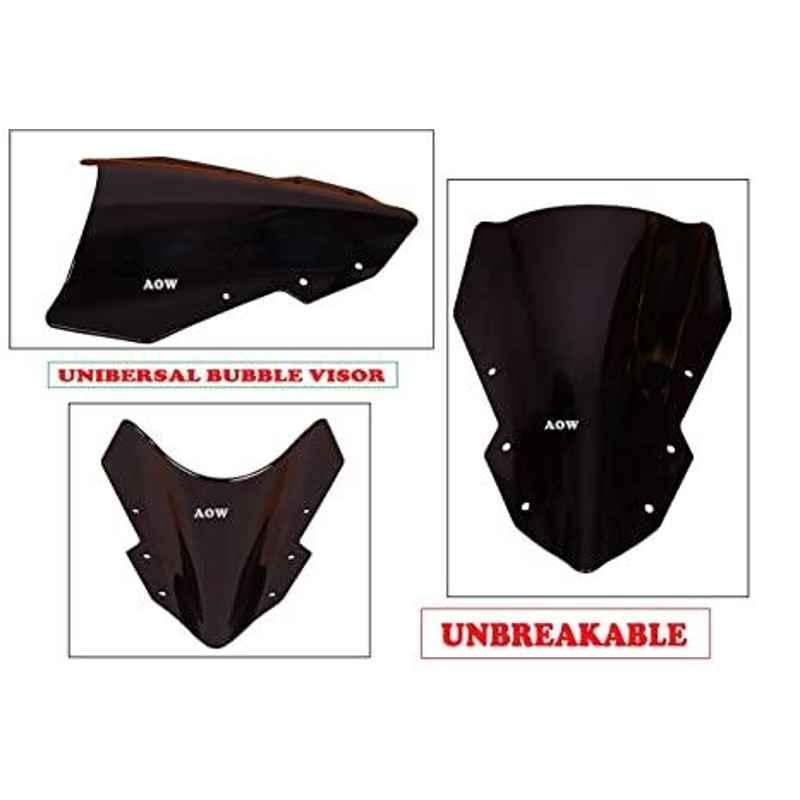 AOW Polycarbonate Unbreakable Visor Glass Universal for All Bikes b-12