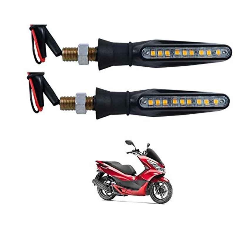 Kozdiko 4 Pcs Plastic Front & Rear Side Sleek Yellow Bike Indicator Set for Honda PCX 150