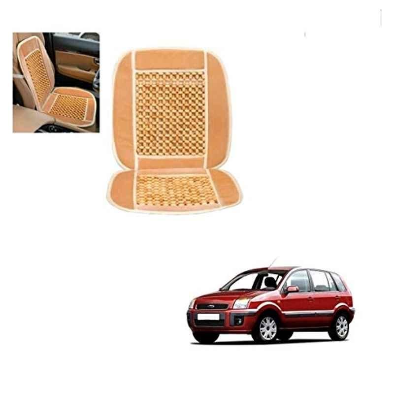 Kozdiko Wooden Bead Seat with Beige Velvet Border for Ford Fusion