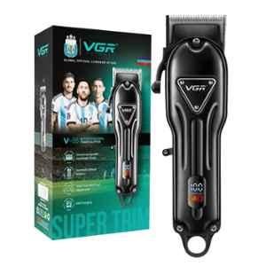 VGR V-051 Metal Black Professional Hair Clipper with 300min Runtime, 4 Guide Combs & 2 Years Warranty for Men & Salon Use