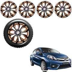 Buy Auto Pearl 4 Pcs 14 inch ABS Golden & Black Car Wheel Cover
