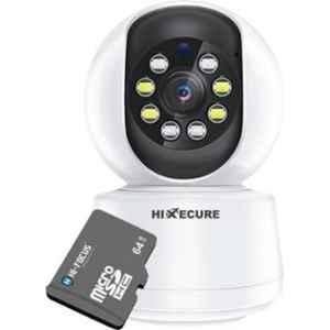 HiXecure 2MP HD Pan & Tilt Smart Wi-Fi Camera with Night Vision, Motion Detect, 2 Way Audio, Cloud Storage & 64GB Micro SD Card