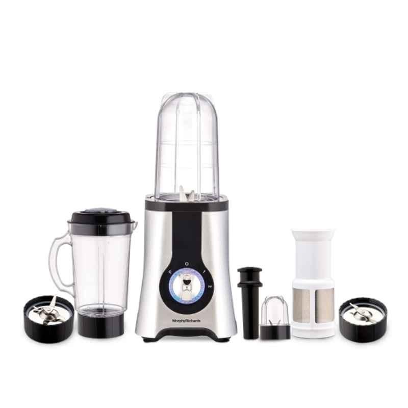 Morphy Richards Blendmaster 400W ABS Black & Silver Electric Blender with 4 Jars & 2 Years Warranty, 640141