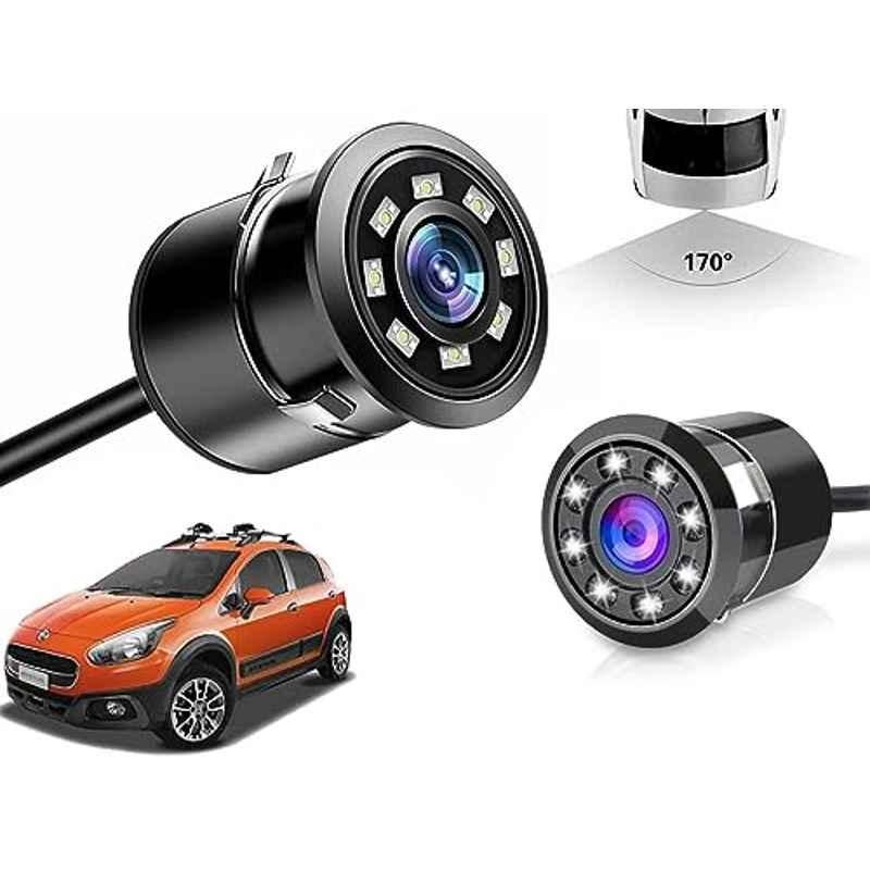 Auto Pearl 8 LED Black Waterproof & Shockproof HD Night Vision Car Reverse Parking Camera for Fiat Fiat Aventura