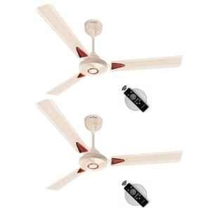 Longway Aero 28W 5 Star Ivory BLDC Ceiling Fan with Remote Control, Sweep: 1200 mm (Pack of 2)