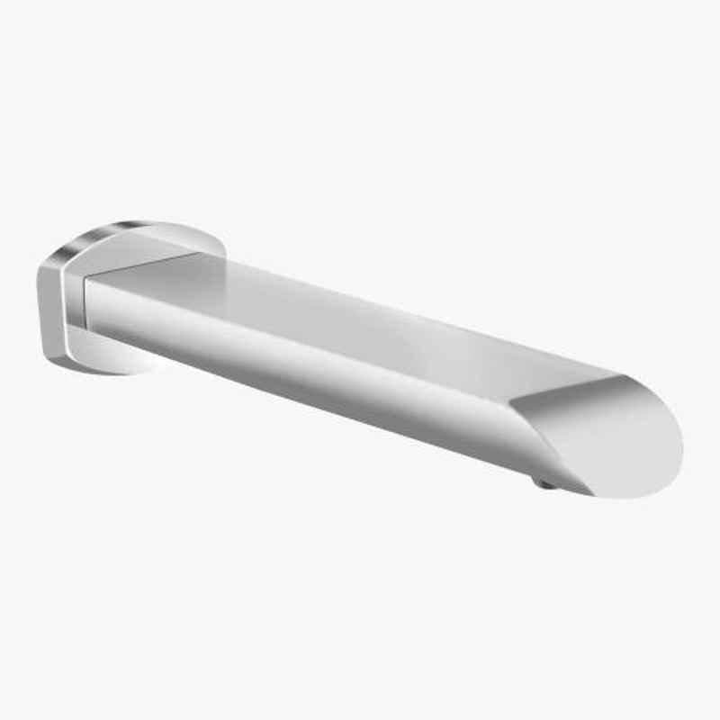 Kerovit Matrix Silver Chrome Finish Bath Tub Spout with Flange, KB811016