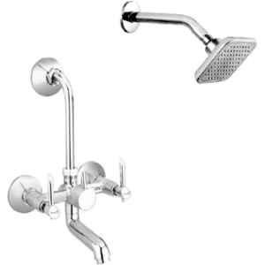 Prestige Croma 2 Pcs Brass Chrome Finish Wall Mixer & Cruzz Shower Head Set