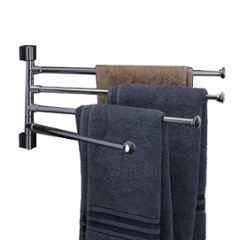 IRIS Swivel 4 Arm Stainless Steel Swivel Towel Rack for Bathroom