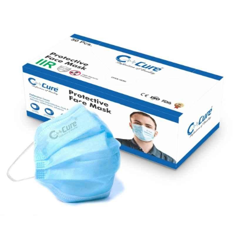 Buy C Cure 50 Pcs 3 Ply 75 GSM Non woven Polypropylene Blue