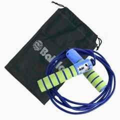 QUIT-X 320cm Green & Blue Resistance Speed Skipping Rope with Thick Foam Handles & Counter