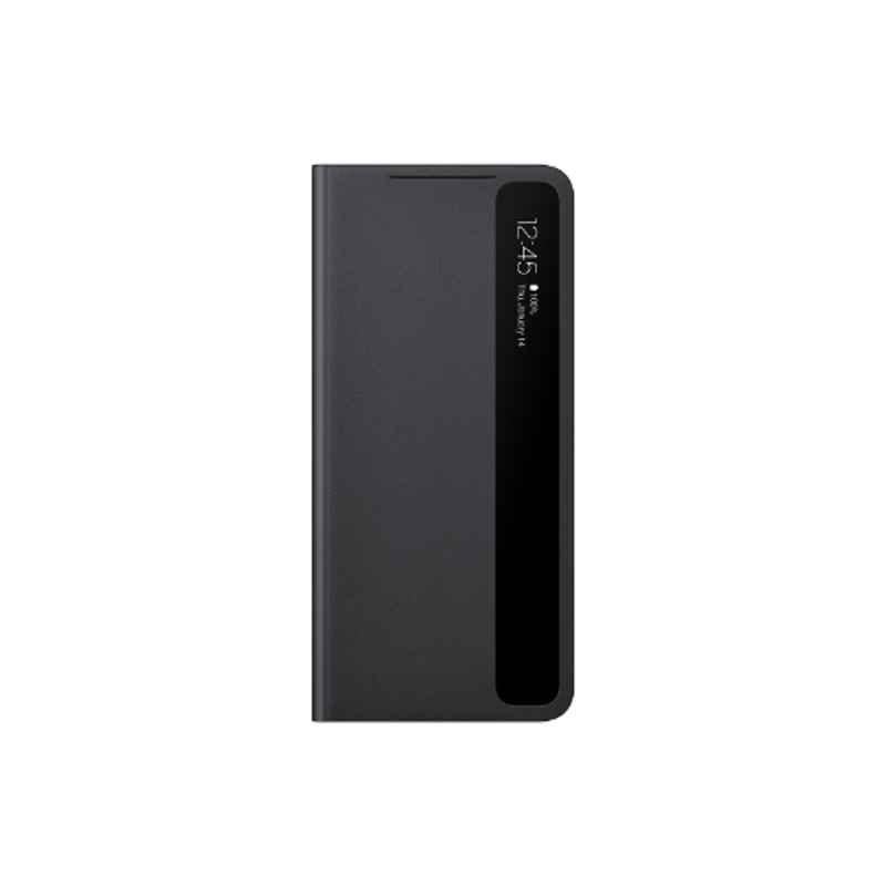 Samsung Black 5G Smart Clear View Mobile Cover for Galaxy S21 Ultra, EF-ZG998