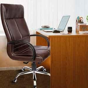 Rose Zeta Leather Brown High Black Executive Chair