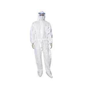 Smart Care 90 GSM Non Woven Laminated Fabric White PPE Kit, PPE02