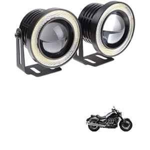 Kozdiko 2 Pcs 15W 3.5 inch High Power White LED Projector COB Fog Light Set with White Angel Eye Ring for Triumph Rocket III Roadster, koz_88372