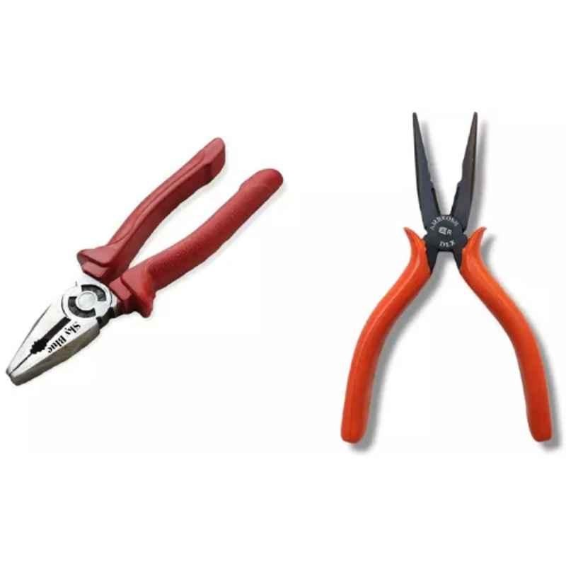 Sky Blue 2 Pcs 7.8 inch Lineman Plier Combo, SBE_PLIER_COMBO_MOD_00408