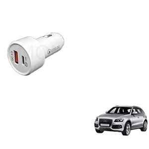 Kozdiko 3A 18W Plastic Fast Charging Mini Car Charger with Dual Output for Audi Q5