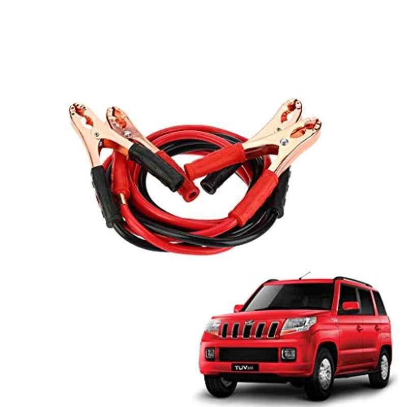 Kozdiko 7.5ft Copper Core Red & Black Heavy Duty Car Battery Booster Cable for Mahindra TUV-300