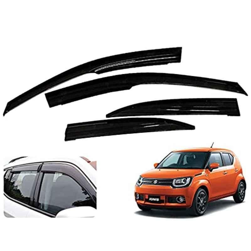 Auto Pearl 4 Pcs Rain Wind Door Visor Side Car Window Deflector Set For Maruti Suzuki Ignis