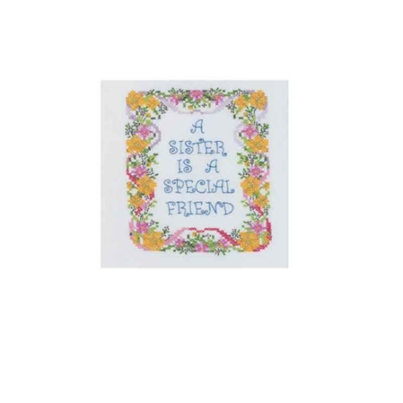 Bucilla Stamped Cross Stitch Kit 7Inx9In A Sister Is A Special Friend