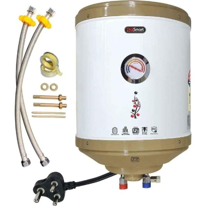DigiSmart 25 Litre 2000W 5 Star ABS White & Golden Water Storage Geyser with 5 Years Warranty