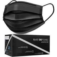 Wellstar N95 Non Woven Disposable Black Surgical Mask with Nose Pin, DG45D (Pack of 250)