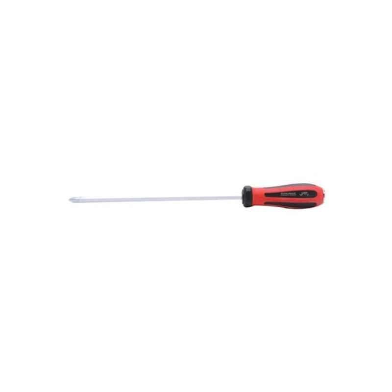 Jetech 250mm Silver, Black & Red Go Through Phillips Slotted Screwdriver, JET-GTH8-250+