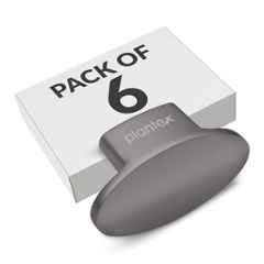 Plantex Heavy Duty Small Knob for Drawer/Cabinet/Pull and Push for Drawer Home/Office (Pack of 6) Oval, Black Nickel Matte