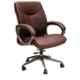 Caddy PU Leatherette Brown Adjustable Office Chair with Back Support, DM 106 (Pack of 2)