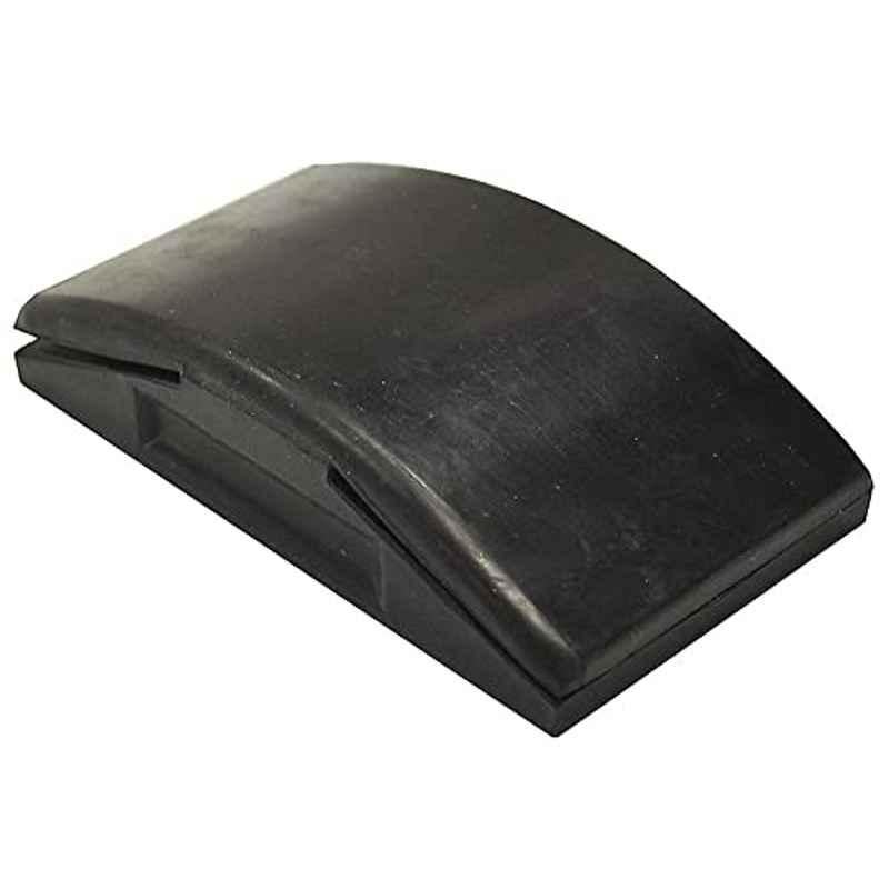 Abbasali 120mm Rubber Black Sanding Block With 5 Pcs 80 Grit Sanding Paper
