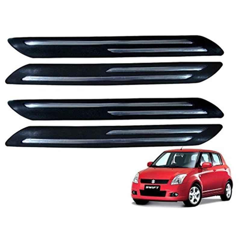 Kozdiko 4 Pcs Double Chrome Bumper Protector Set for Maruti Old Swift