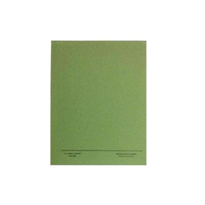 FIS A4 Green Square Cut Folder, (Pack of 10)