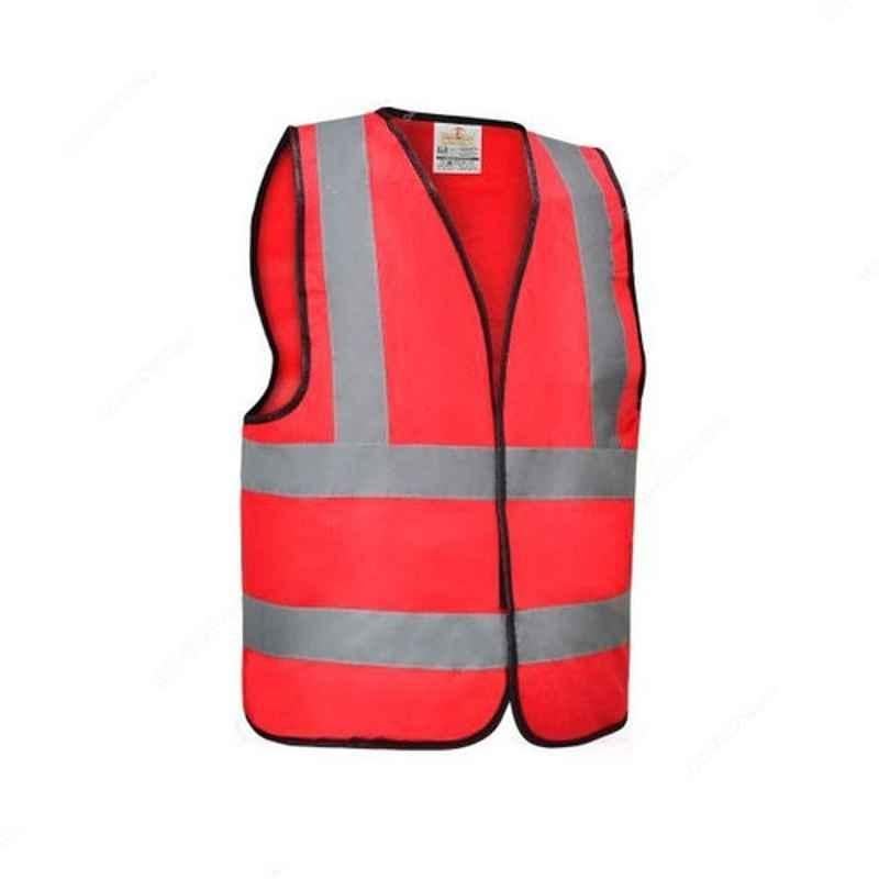 Empiral Glitter E108083707 Polyester Red Safety Vest, Size: 4XL