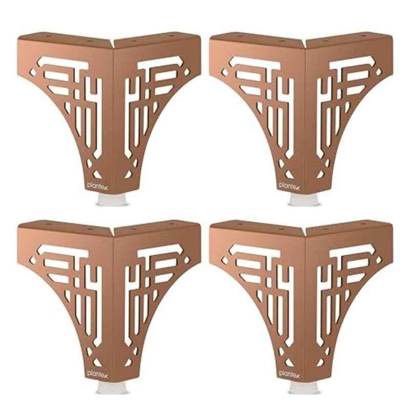 Plantex 4 inch Stainless Steel Rose Gold Sofa Leg/Bed Furniture Leg Pair for Home/Furniture Sofa Leg for Table/Support Leg/Furniture Leg (Pack of 4), APS-DTS-65-4IN-RG-SOFA-LEG-PAIR-PK-2
