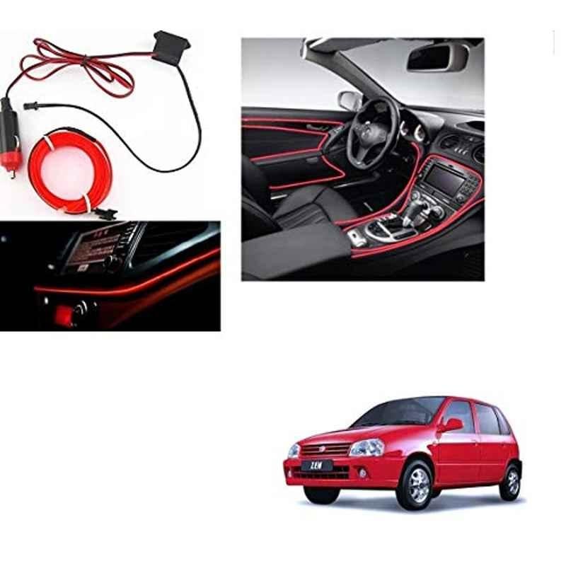 Kozdiko 12V Red Car Interior Decor Neon Strip Light for Maruti Suzuki Zen